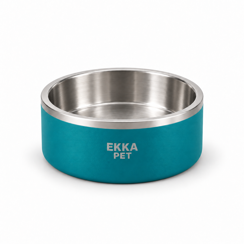 Bowl para mascotas de acero inoxidable verde azulado