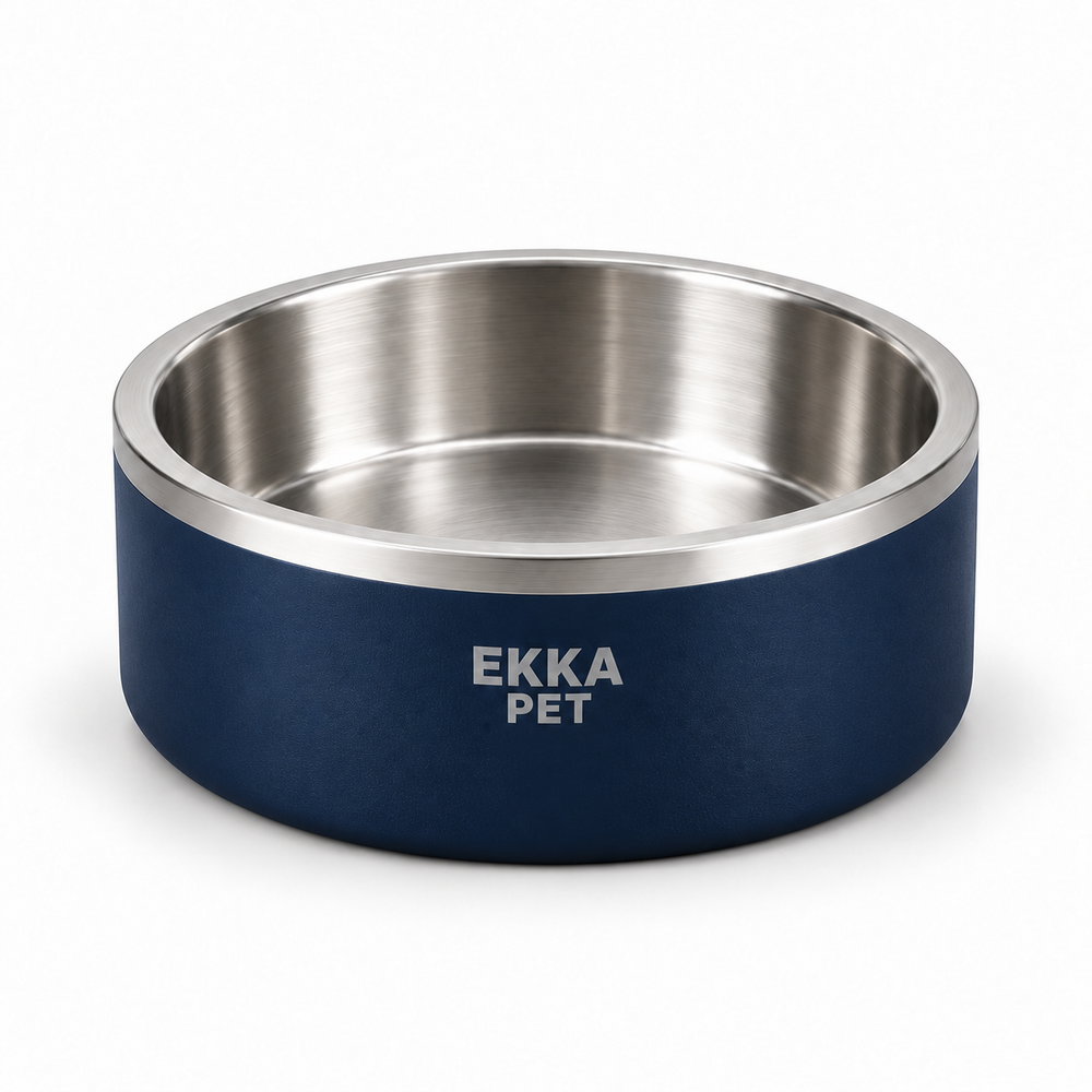 Bowl para mascotas de acero inoxidable azul