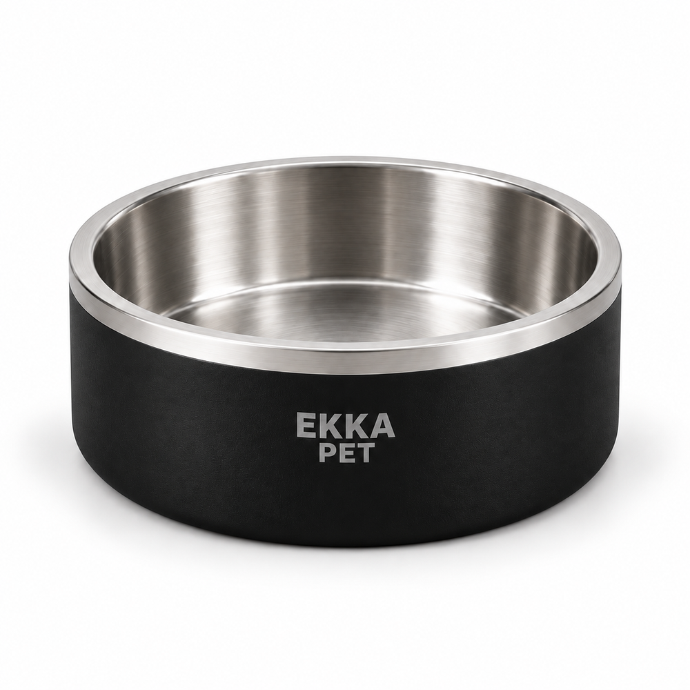 Bowl para mascotas de acero inoxidable negro