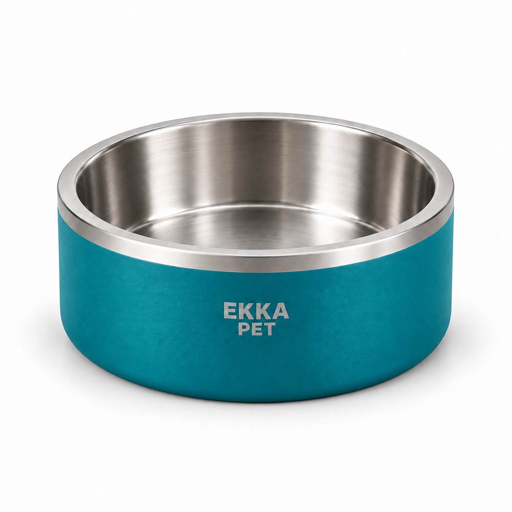 Bowl para mascotas de acero inoxidable verde azulado
