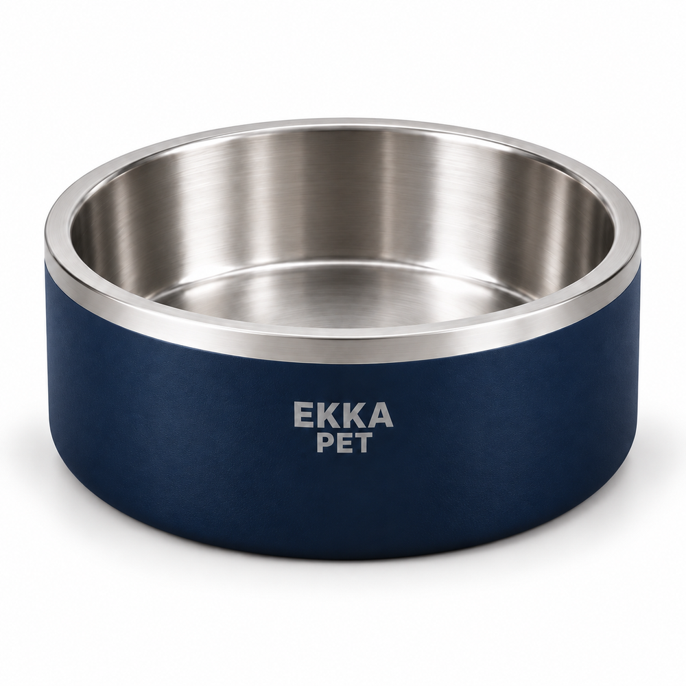Bowl para mascotas de acero inoxidable azul