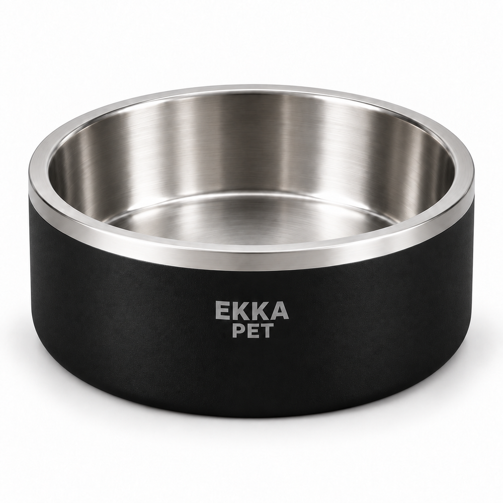 Bowl para mascotas de acero inoxidable negro
