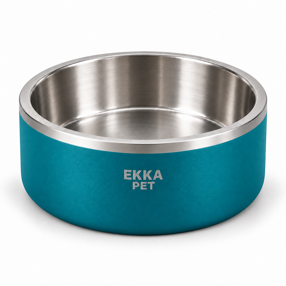 Bowl para mascotas de acero inoxidable verde azulado