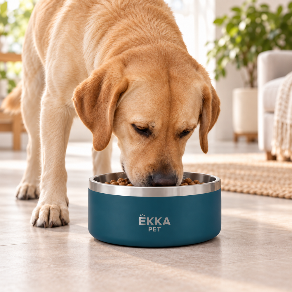 Bowl para mascotas de acero inoxidable verde azulado