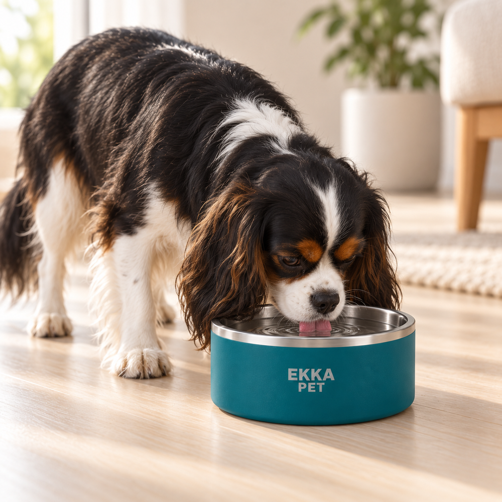 Bowl para mascotas de acero inoxidable verde azulado