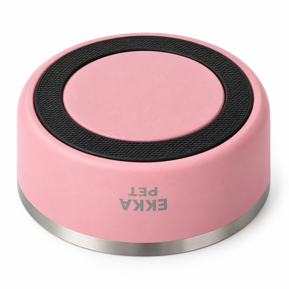 Bowl para mascotas de acero inoxidable rosado