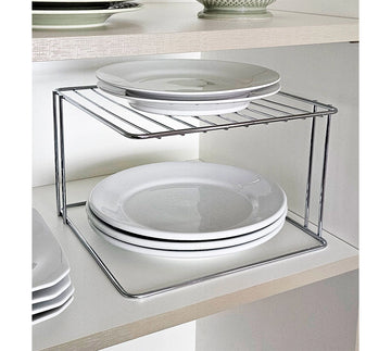 Estante apilable Organizare cuadrado 26cm plateado