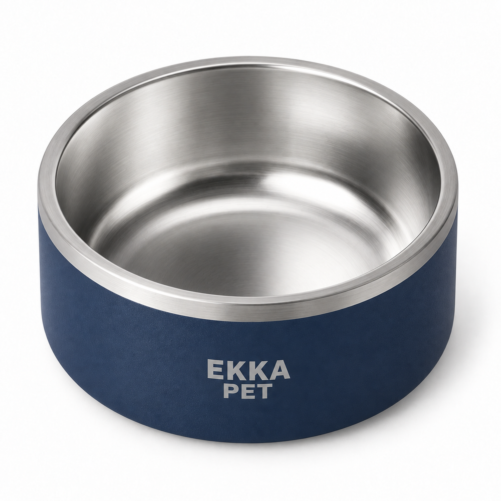 Bowl para mascotas de acero inoxidable azul