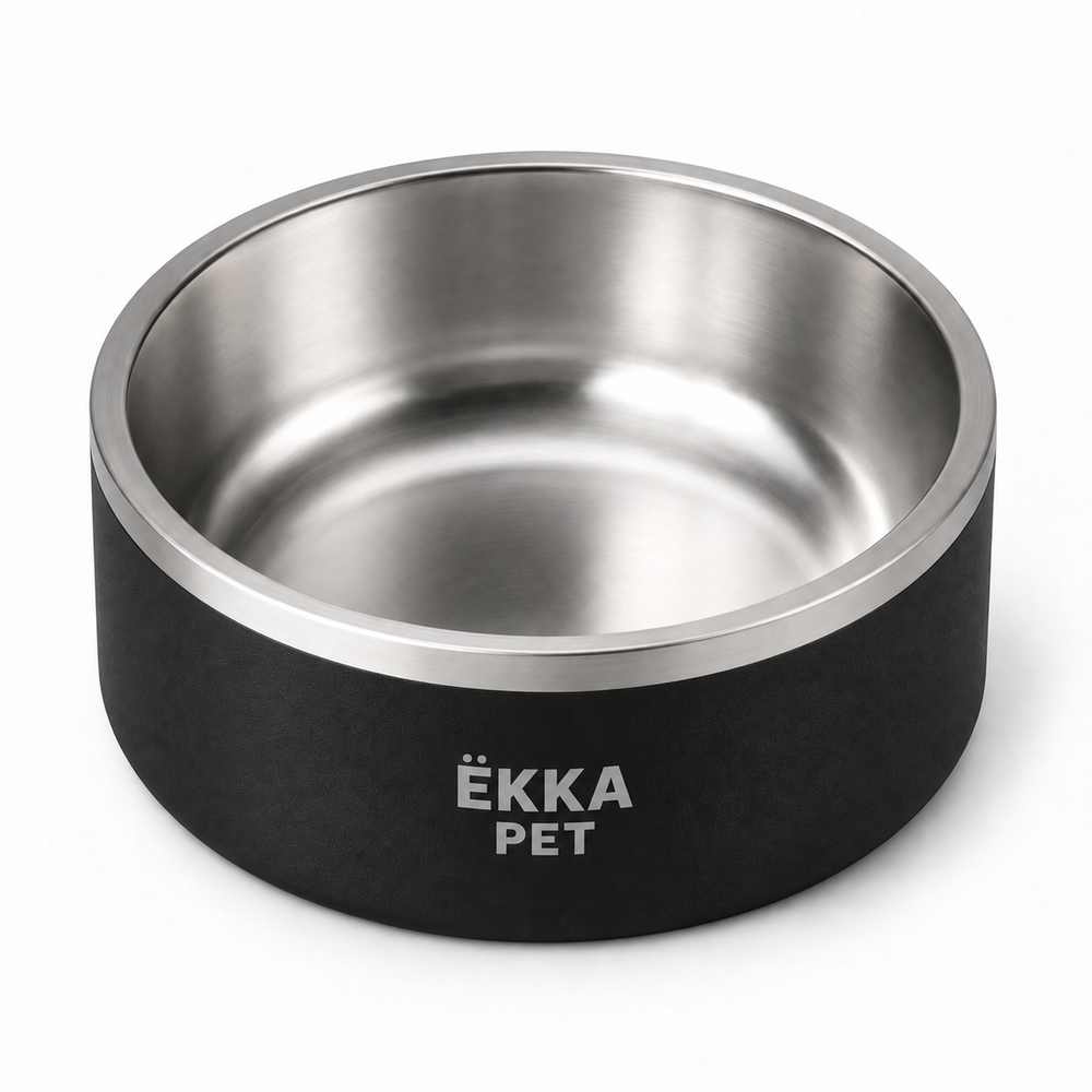 Bowl para mascotas de acero inoxidable negro