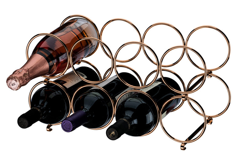 Soporte para 4 botellas - apilable 2 piezas - rose gold
