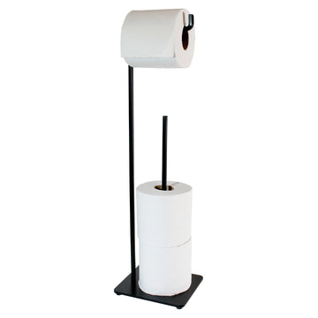 Porta papel higiénico Quadrata negro mate