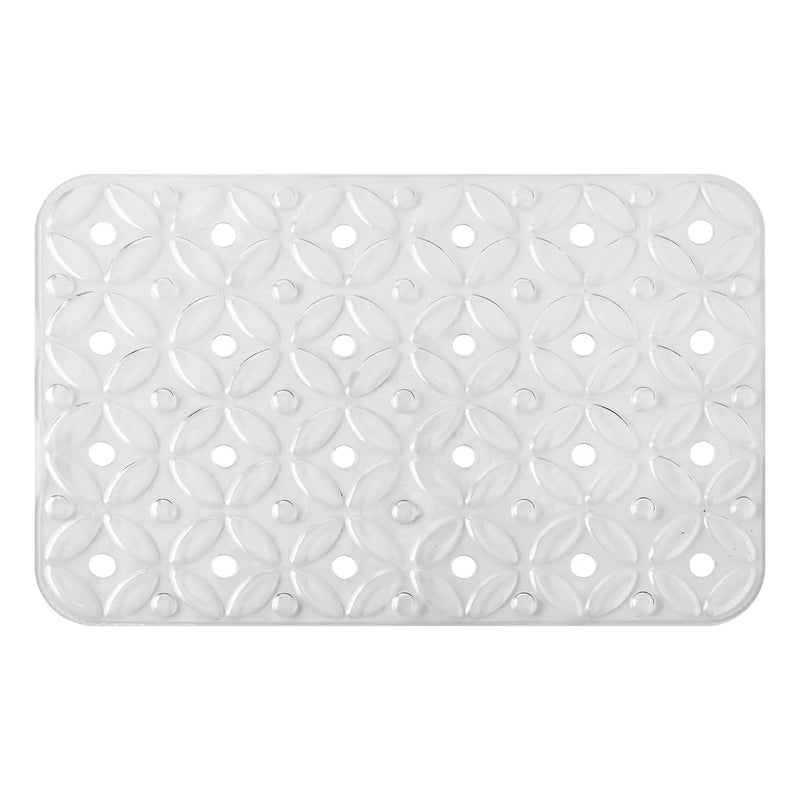 Alfrombra de baño para ducha rectangular transparente