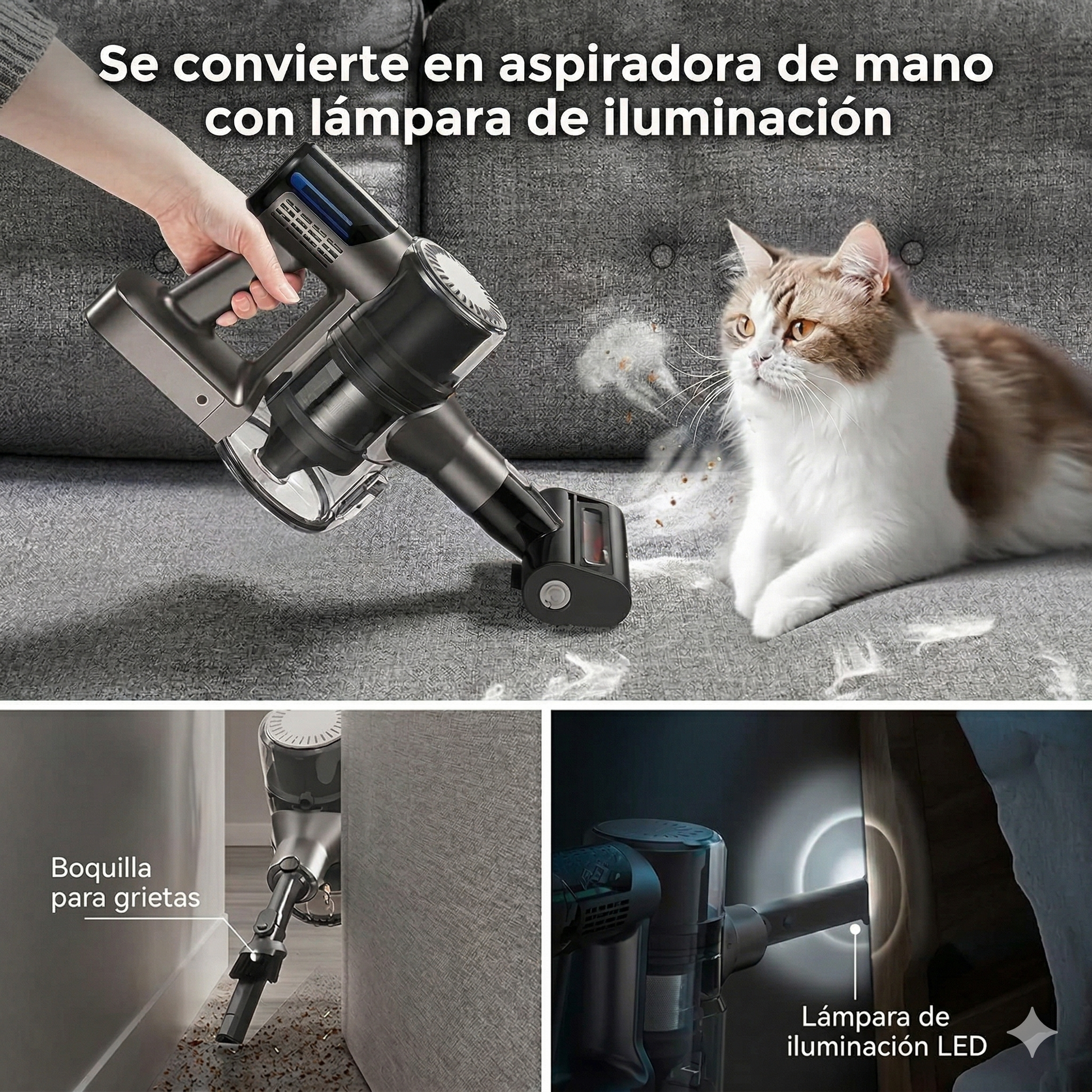Aspiradora inalámbrica TD1-mate 45Kpa