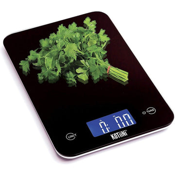 Balanza Digital de Cocina Precizi Negra – Vidrio Templado, Alta Precis
