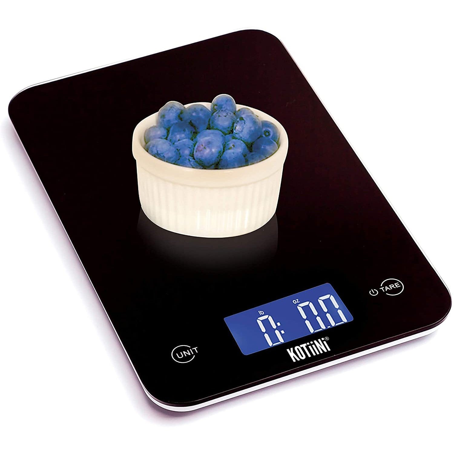 Balanza Digital de Cocina Precizi Negra – Vidrio Templado, Alta Precisión y Función Tara