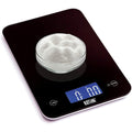 Balanza Digital de Cocina Precizi Negra – Vidrio Templado, Alta Precisión y Función Tara