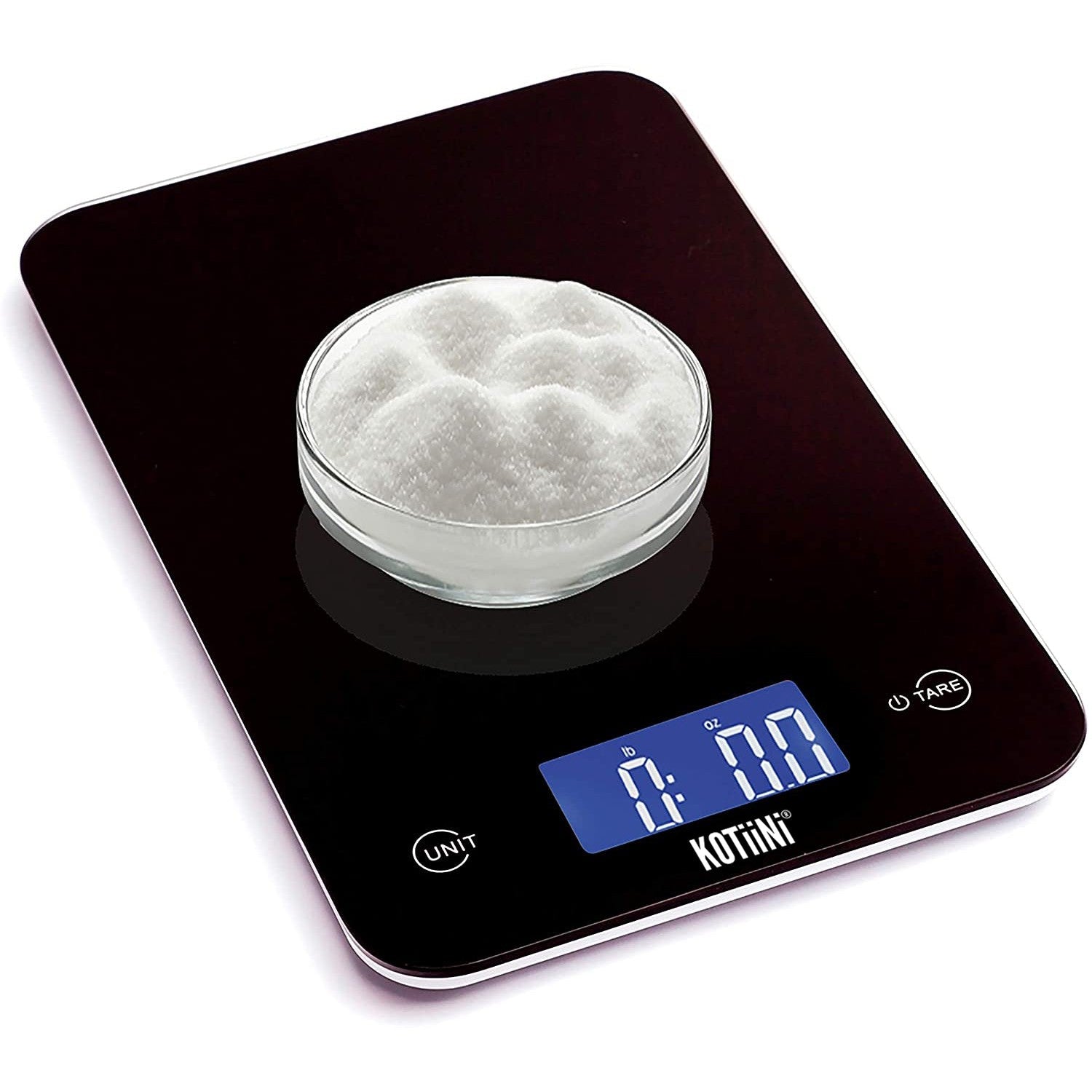 Balanza Digital de Cocina Precizi Negra – Vidrio Templado, Alta Precisión y Función Tara