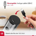 Batidor Eléctrico Espuma Recargable Cremaire – 3 Velocidades, USB y Doble Cabezal de Acero Inoxidable