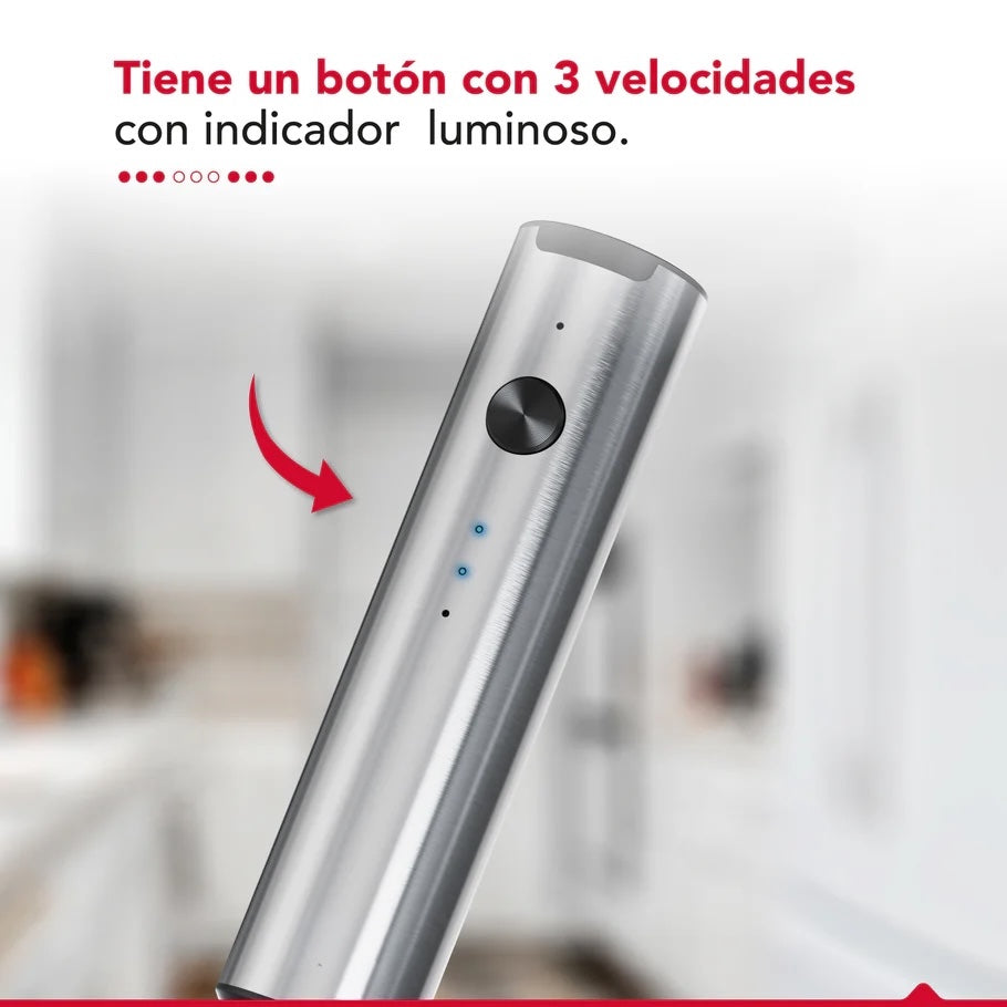 Batidor Eléctrico Espuma Recargable Cremaire – 3 Velocidades, USB y Doble Cabezal de Acero Inoxidable
