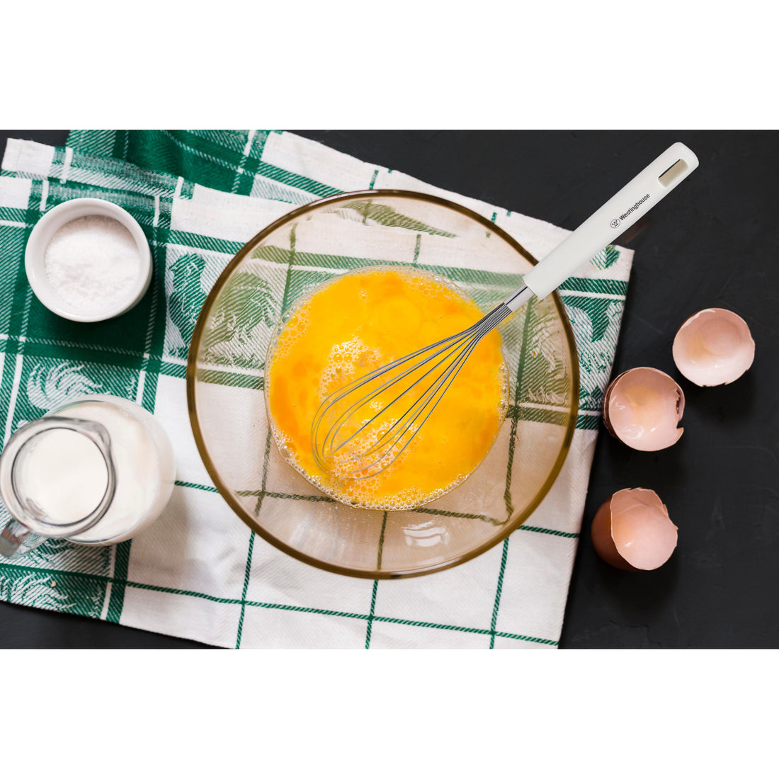 Batidor de Huevos acero inoxidable blanco - Ligero, Ergonómico y Eficiente