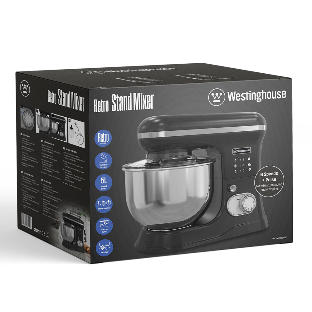 Batidora pedestal Retro negra 5L