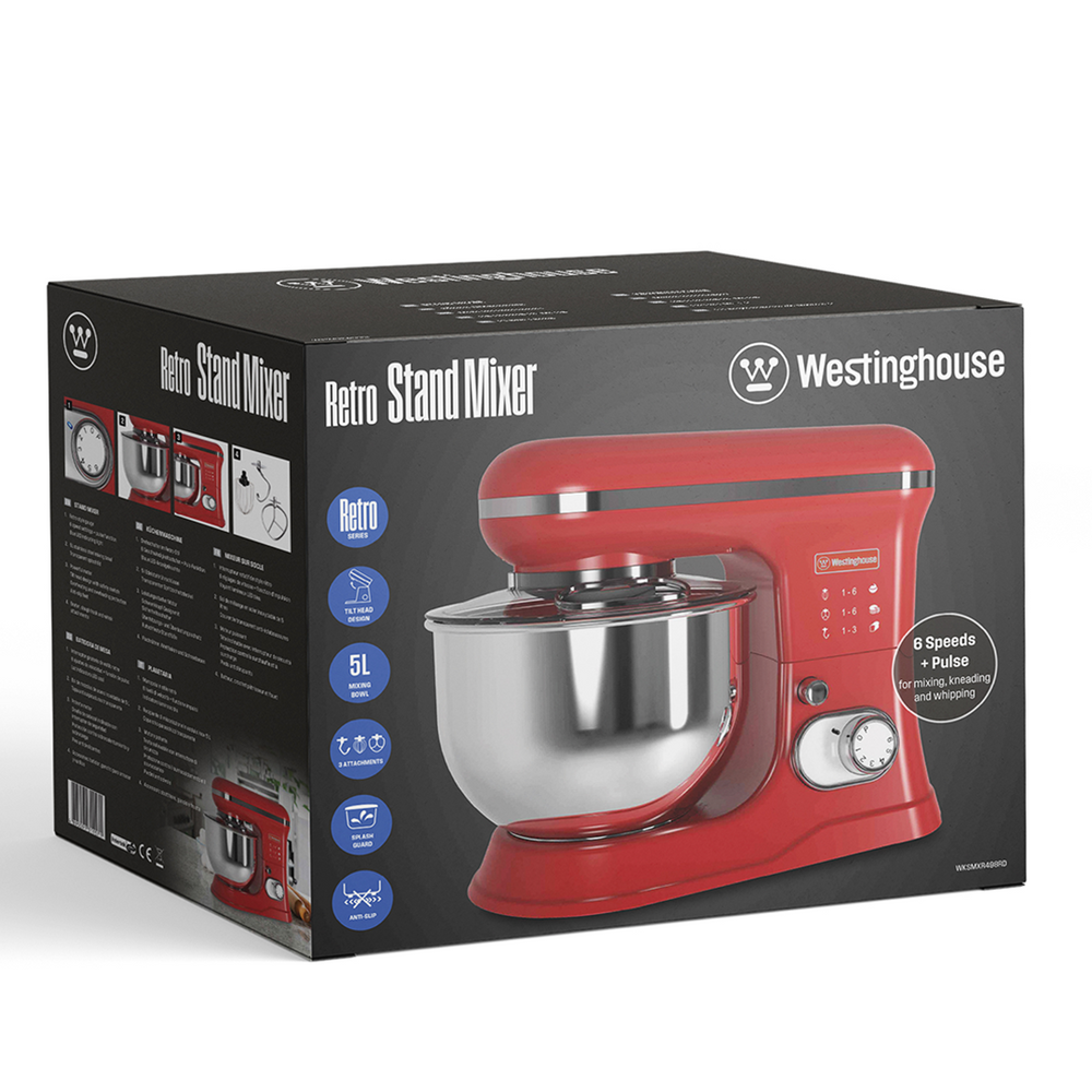 Batidora pedestal Retro roja 5L