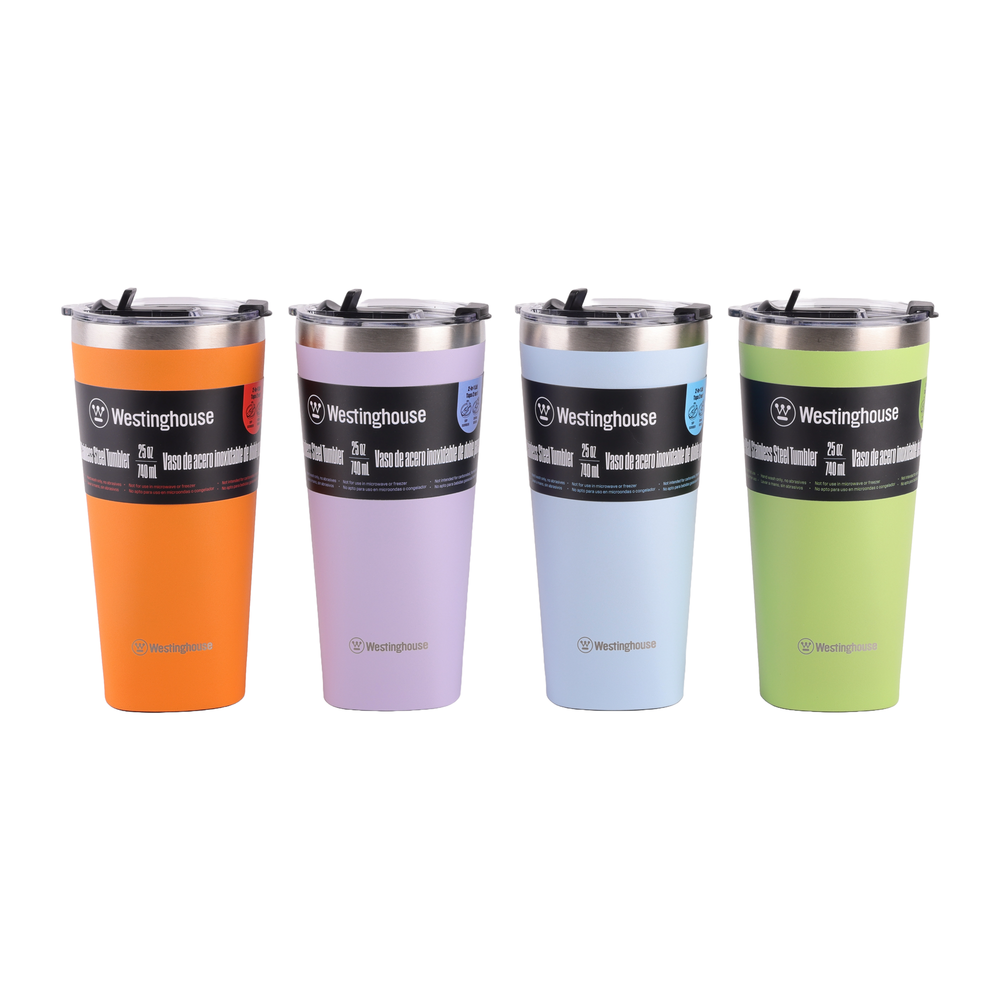 Botella Térmica doble Pared Acero Inoxidable 740ml naranja – Mantiene Bebidas Frías y Calientes