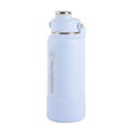Botella Térmica doble Pared Acero Inoxidable 946ml con boquilla y funda silicona celeste – Mantiene Bebidas Frías y Calientes