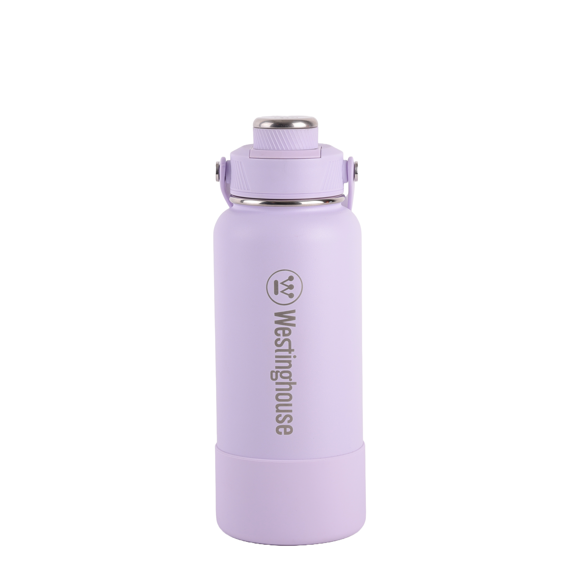 Botella Térmica doble Pared Acero Inoxidable 946ml con boquilla y funda silicona lila – Mantiene Bebidas Frías y Calientes