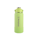 Botella Térmica doble Pared Acero Inoxidable 946ml con boquilla y funda silicona verde – Mantiene Bebidas Frías y Calientes