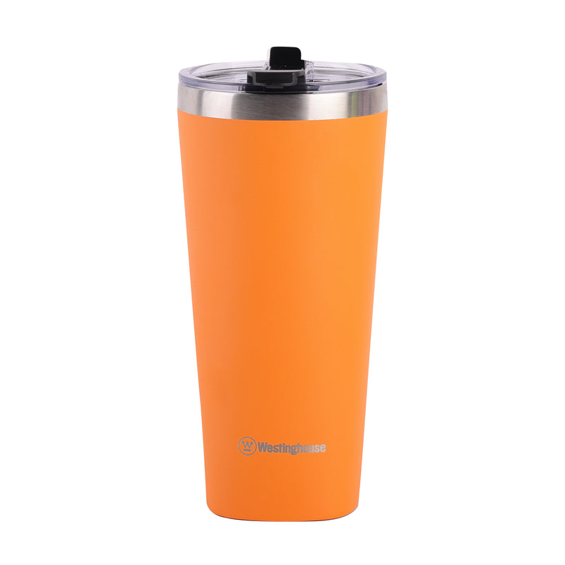 Botella térmica doble pared acero inoxidable 740 ml naranja · mantiene bebidas frías y calientes