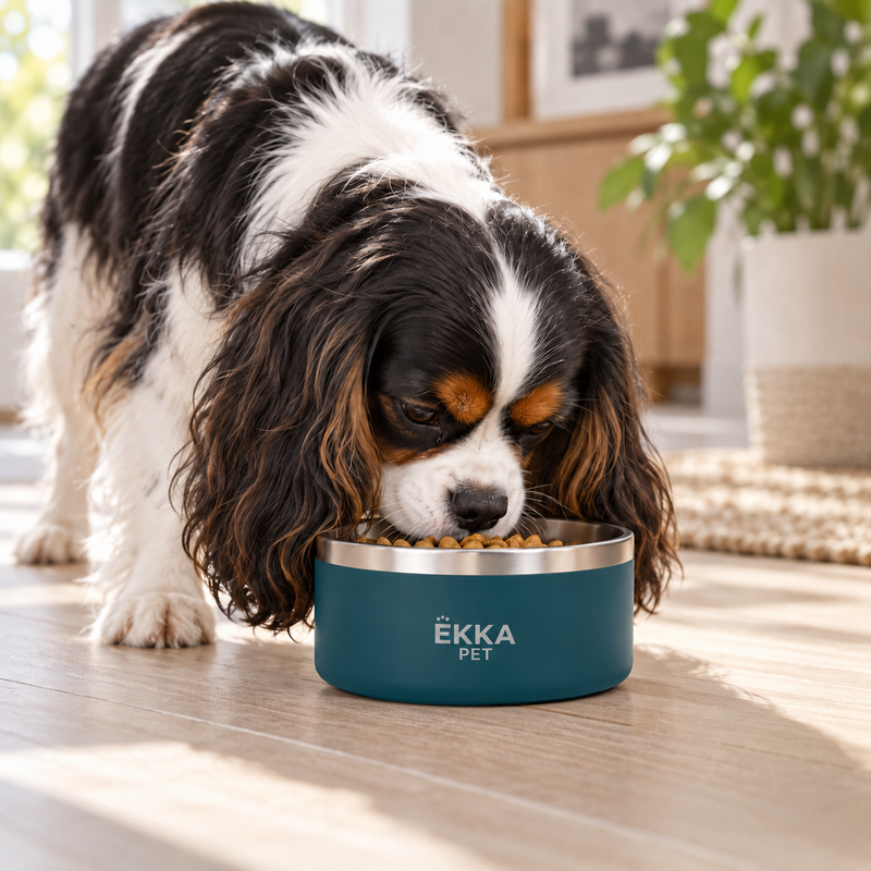 Bowl para mascotas de acero inoxidable verde azulado