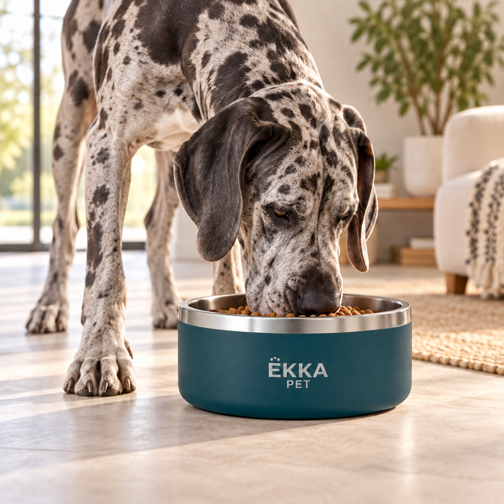 Bowl para mascotas de acero inoxidable verde azulado