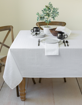Mantel Antimanchas Brassiere blanco redondo (4-6p)