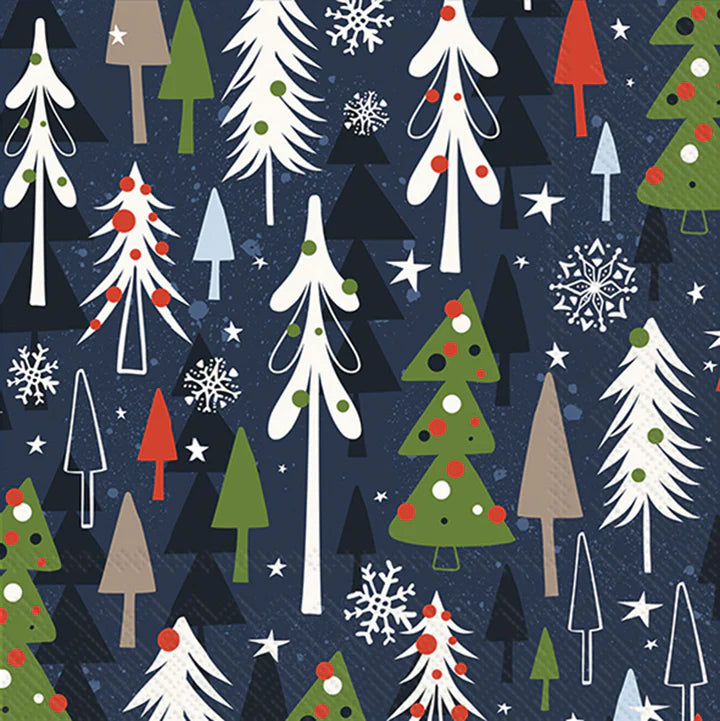 Set x 20 servilletas Christmas Forest cocktail de papel