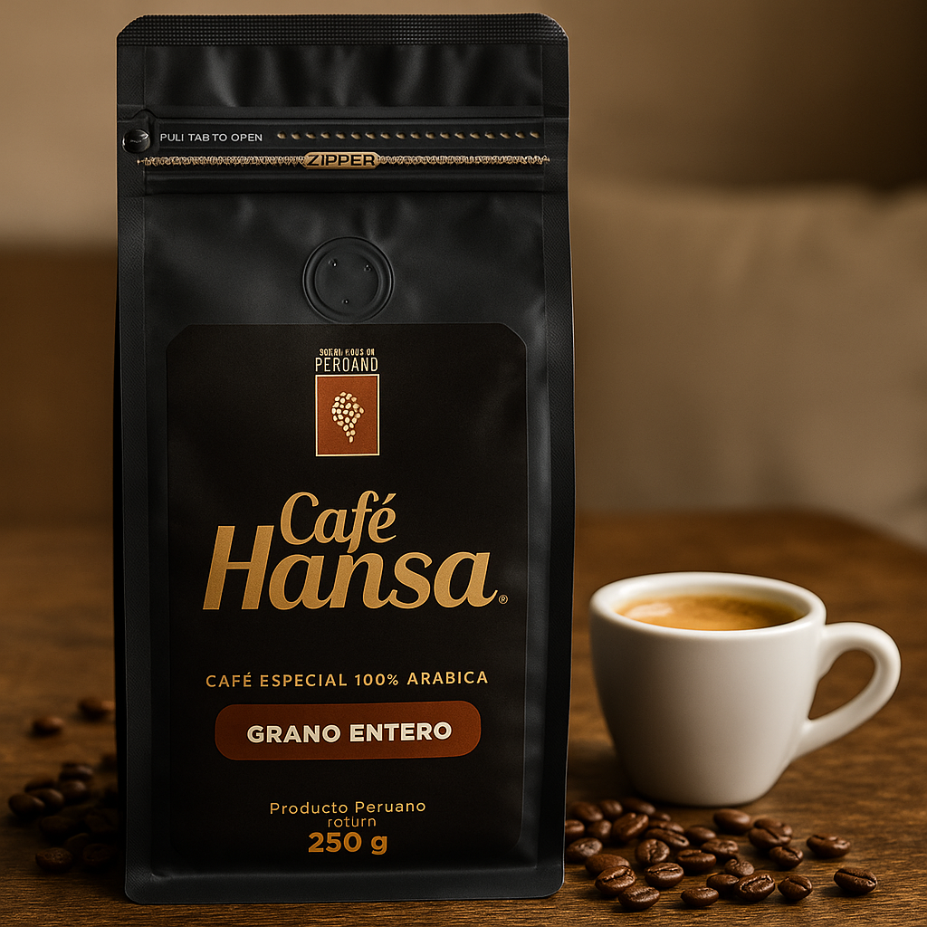 Café Gourmet Hansa en grano 100% Arábica 250g– Especial de Villa Rica