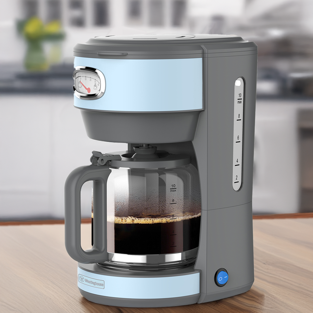 Cafetera retro celeste 1.25 ltrs