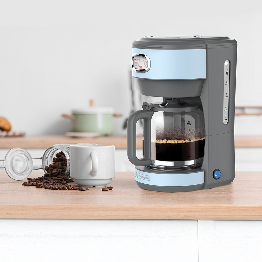 Cafetera retro celeste 1.25 ltrs
