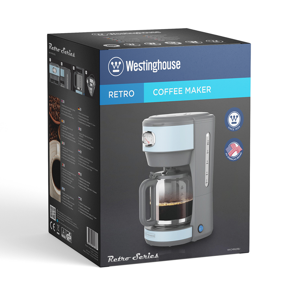 Cafetera retro celeste 1.25 ltrs