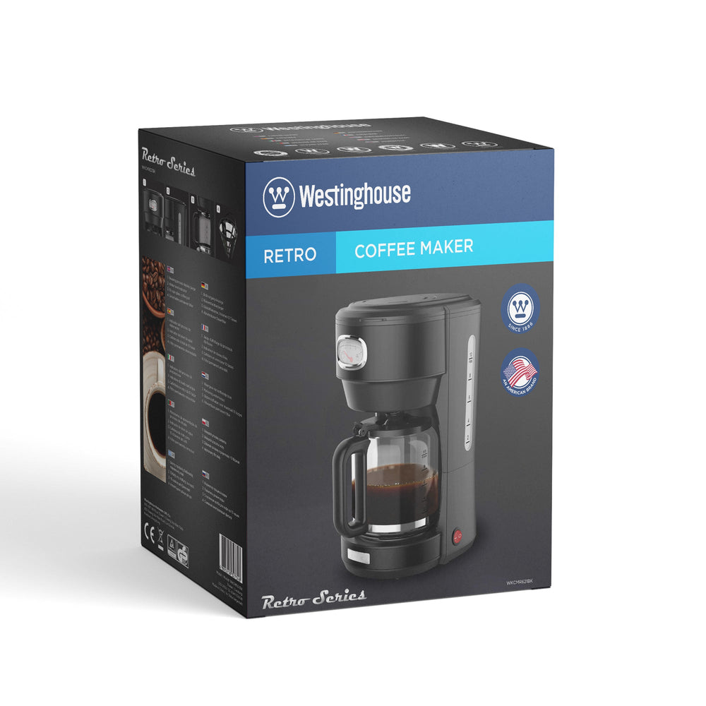 Cafetera retro negro 1.25 ltrs