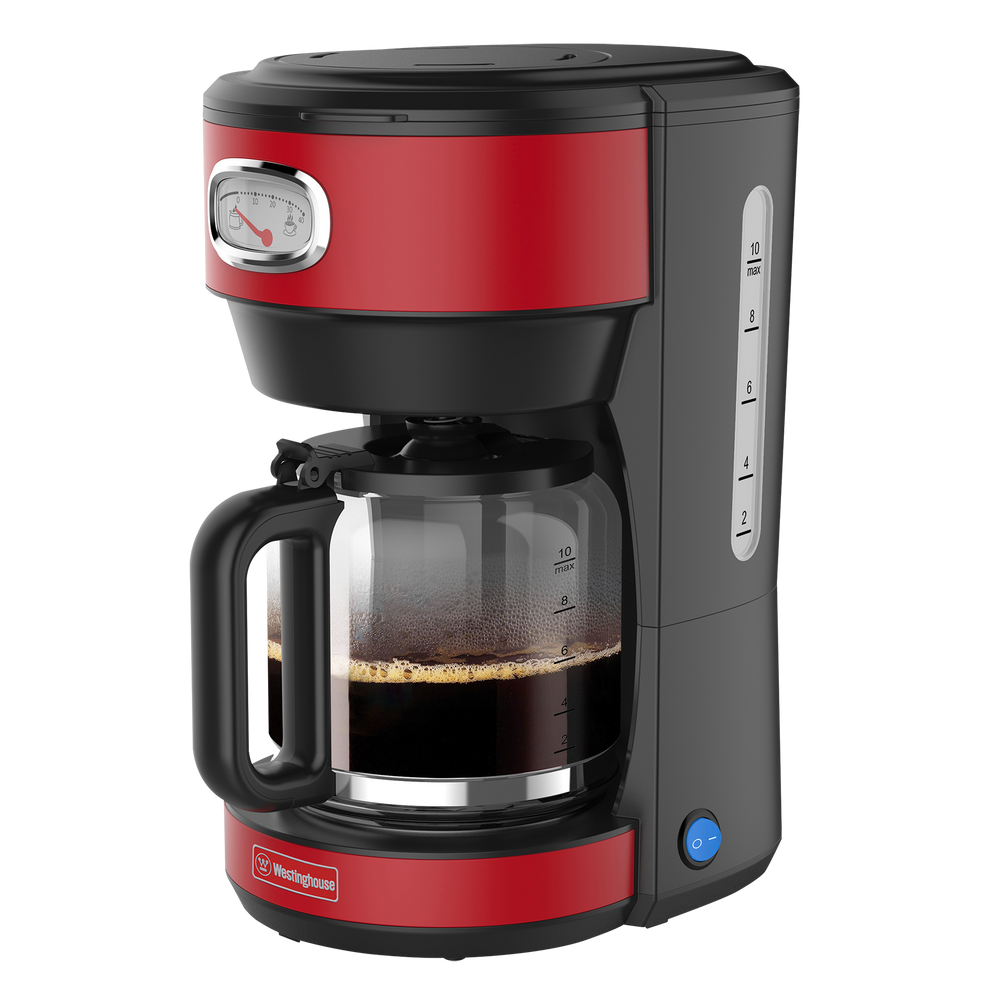 Cafetera retro roja 1.25 ltrs