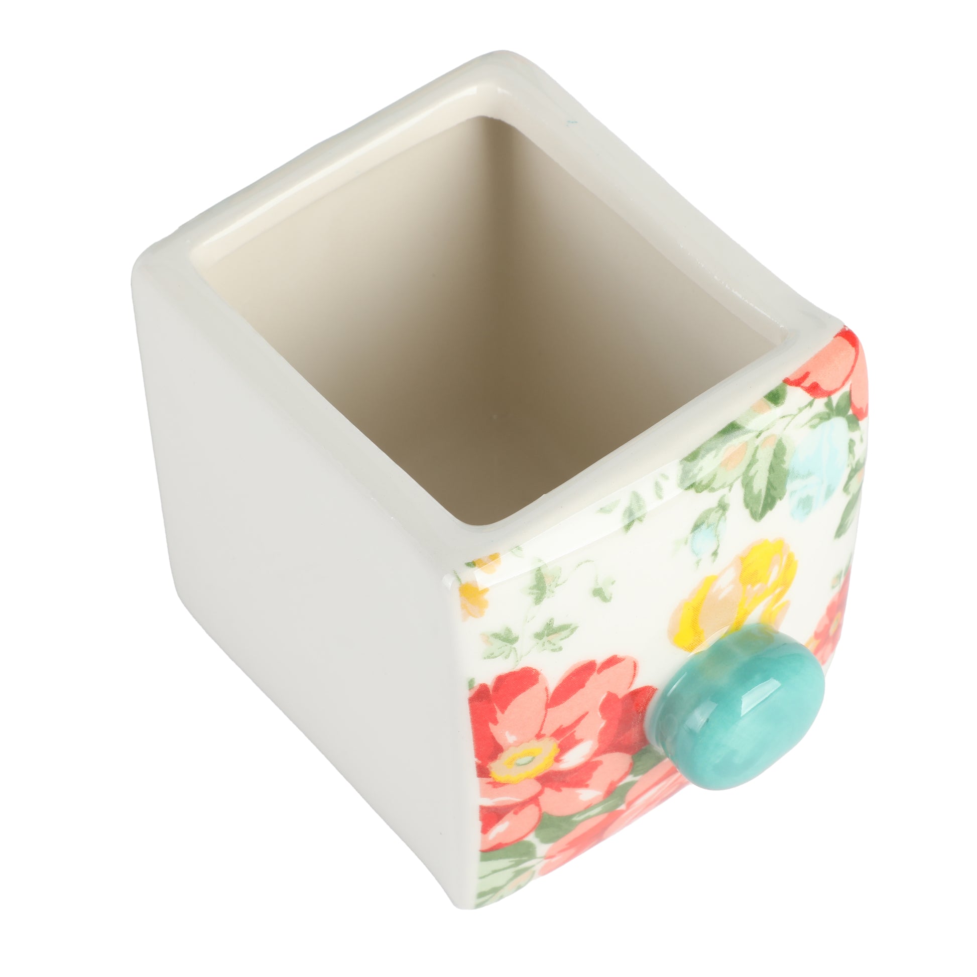 Caja Organizadora de Especias/Té con 6 Cajones Flea Market – Madera y Cerámica Decorada