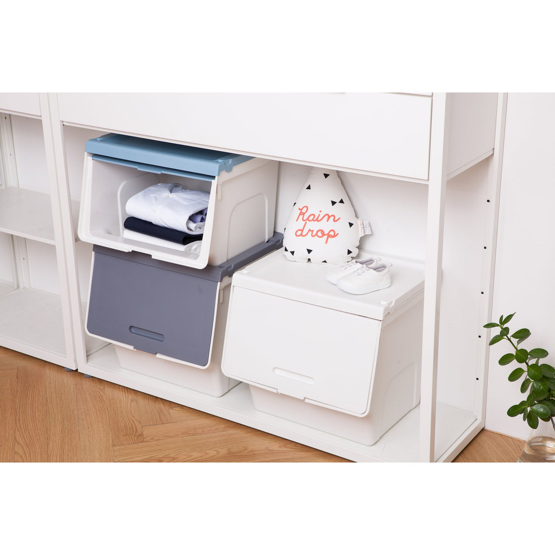 Caja deslizante Roomax living L 46 litros gris