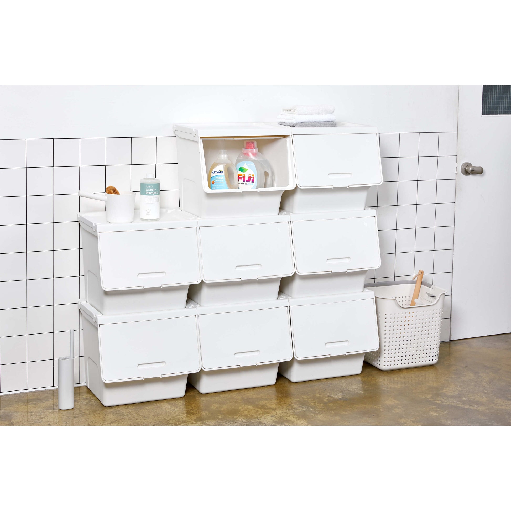 Caja deslizante Roomax living L 46 litros marfil