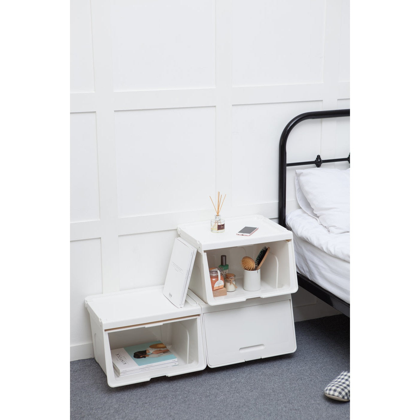 Caja deslizante Roomax living M 34 litros marfil