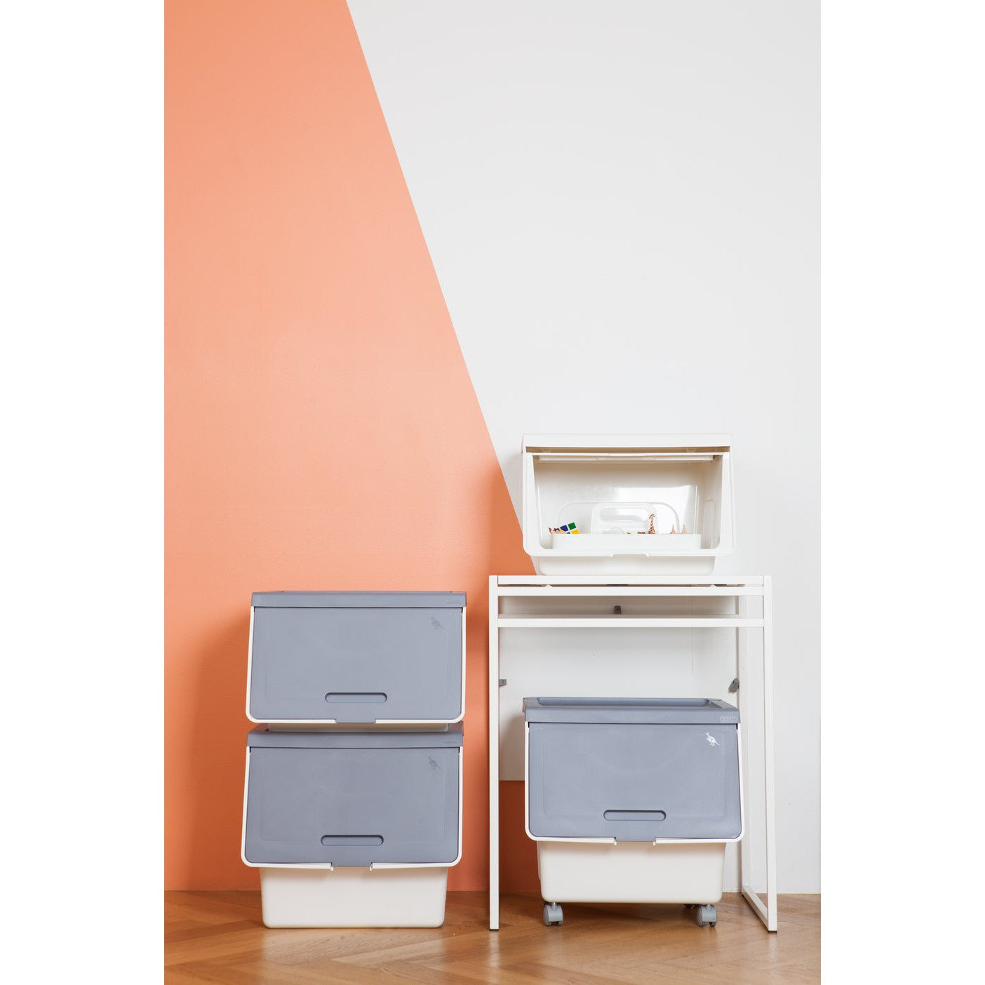 Caja deslizante Roomax living M 34 litros marfil