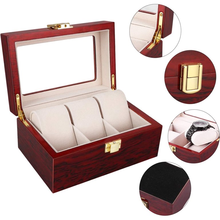 Caja organizadora 3 relojes Premium