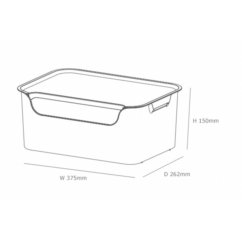 Caja organizadora Living box M 11 litros gris