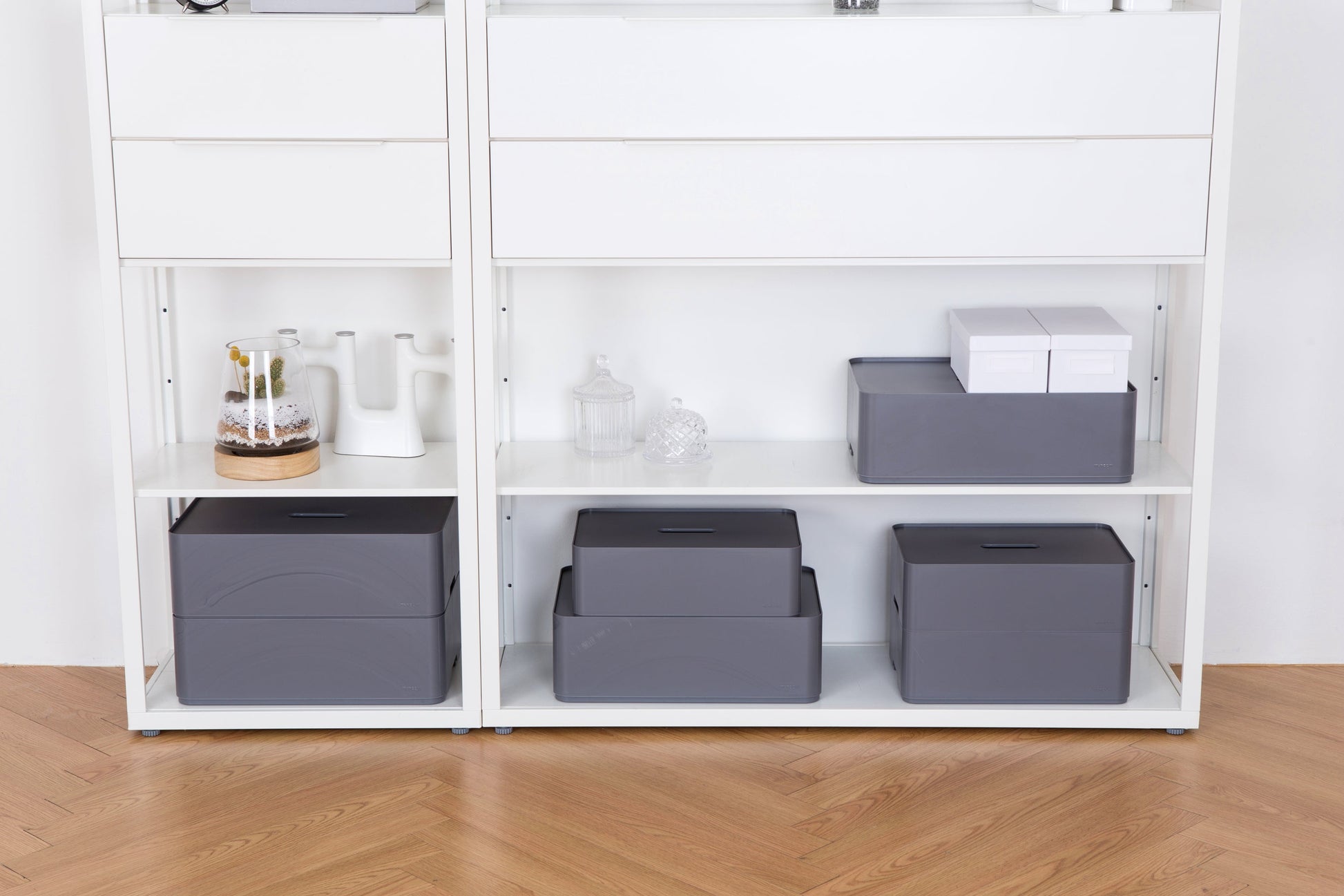 Caja organizadora Myroom Opera c/tapa L gris