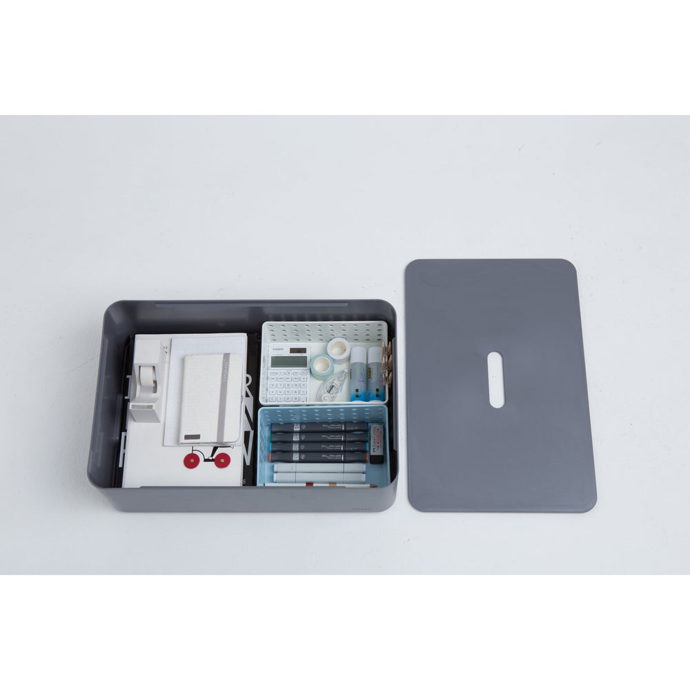 Caja organizadora Myroom Opera c/tapa L gris